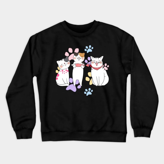 puppy cat Crewneck Sweatshirt by HJDesign